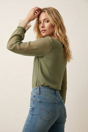 Geborduurde Chiffon Blouse – Victoria