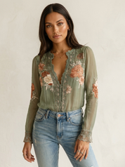 Geborduurde Chiffon Blouse – Victoria