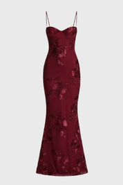 Geborduurde bustier maxi jurk - Aurora