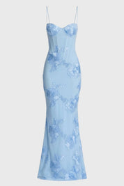 Geborduurde bustier maxi jurk - Aurora