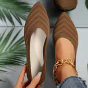 Gebreide ballerina’s met puntige neus - Claire