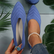 Gebreide ballerina’s met puntige neus - Claire