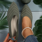 Gebreide ballerina’s met puntige neus - Claire