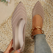 Gebreide ballerina’s met puntige neus - Claire