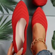 Gebreide ballerina’s met puntige neus - Claire