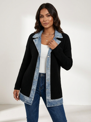 Gebreide blazer met denim look - Mila