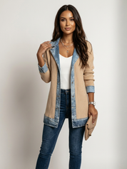 Gebreide blazer met denim look - Mila