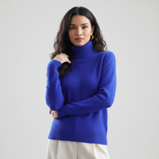 Gebreide damestrui met hoge hals