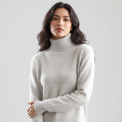 Gebreide damestrui met hoge hals