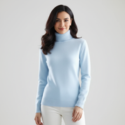 Gebreide damestrui met hoge hals