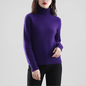 Gebreide damestrui met hoge hals