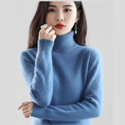 Gebreide damestrui met hoge hals