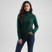 Gebreide damestrui met hoge hals