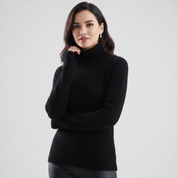 Gebreide damestrui met hoge hals