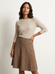Gebreide midi rok met plissé – Améliane