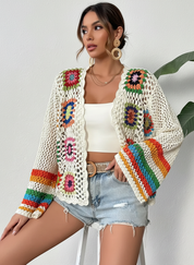Gehaakt dames vest met kleurrijke details – Eden