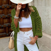 Gehaakt dames vest met open structuur – Elara