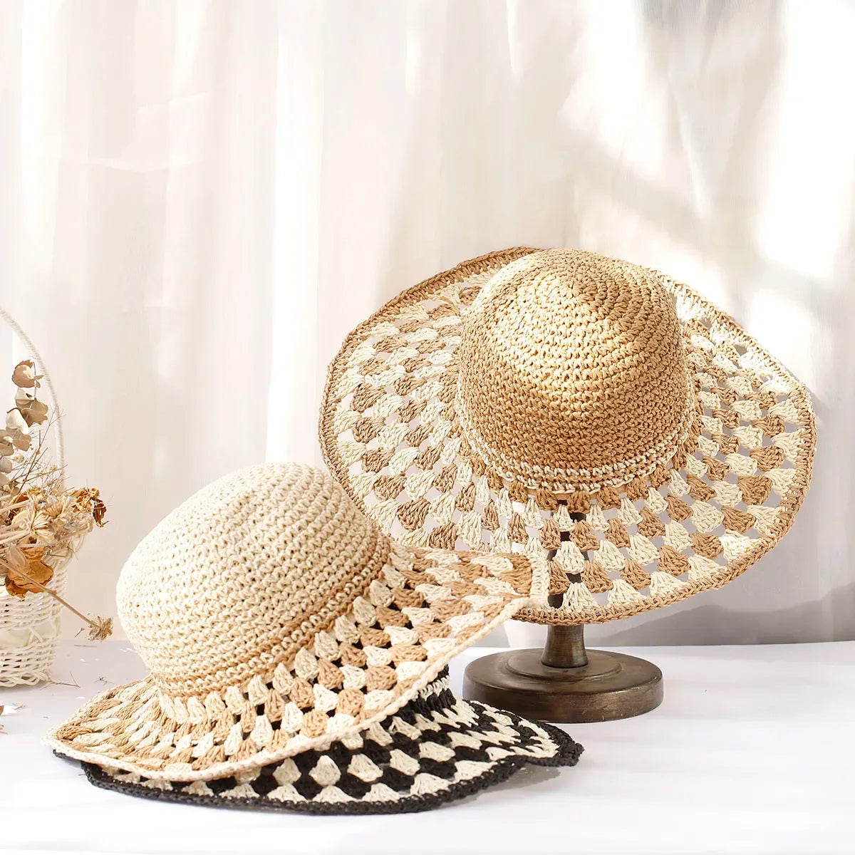 Gehaakte boho dames hoed – Soleil