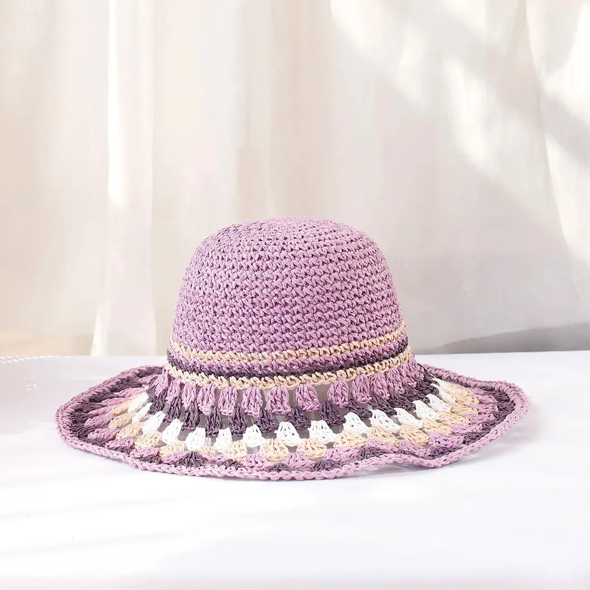 Gehaakte boho dames hoed – Soleil