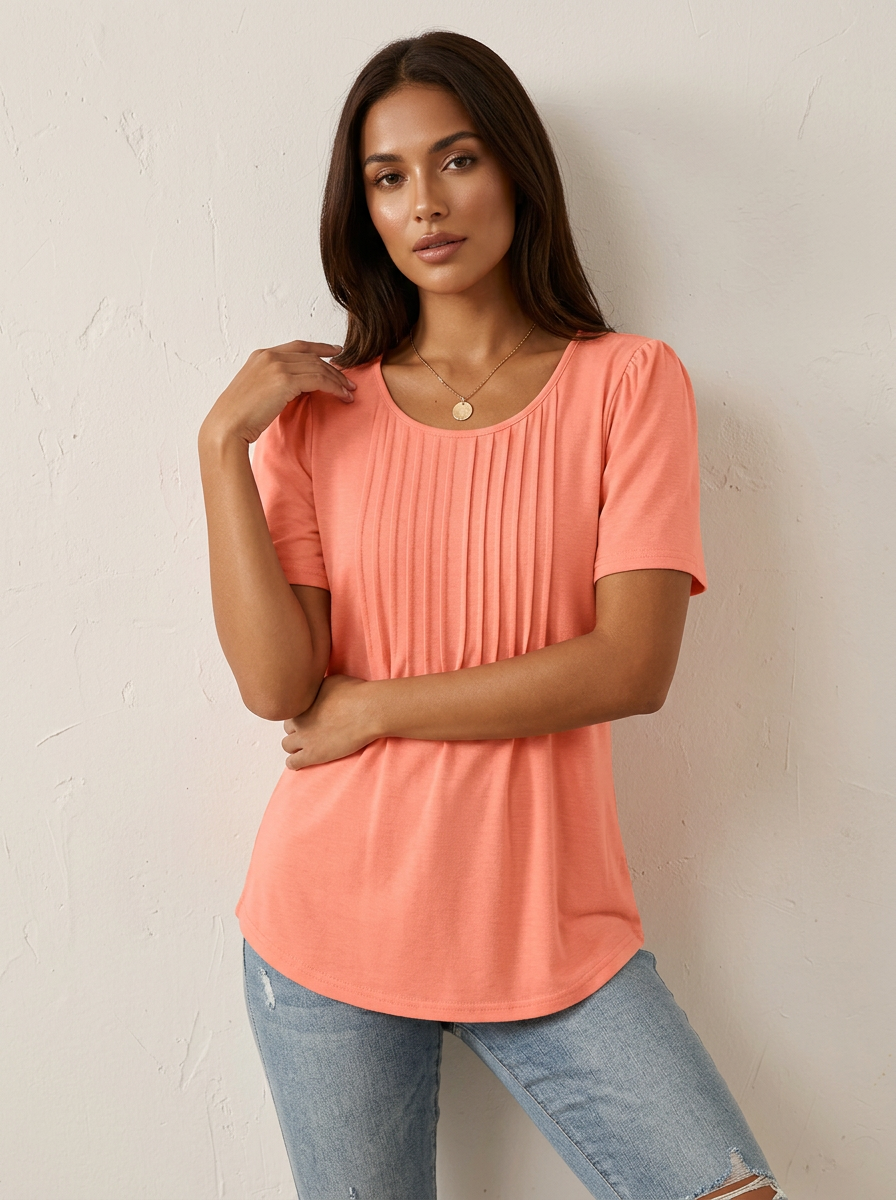 Geplooide dames top – Avie