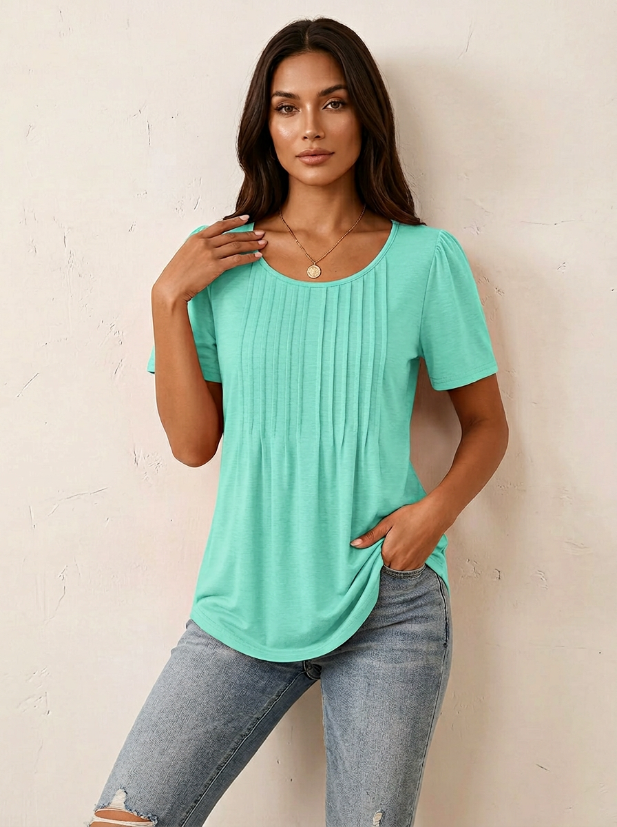 Geplooide dames top – Avie