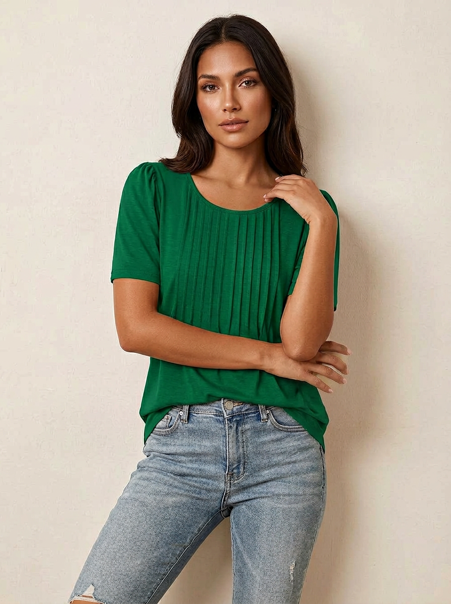 Geplooide dames top – Avie