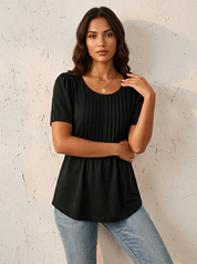 Geplooide dames top – Avie