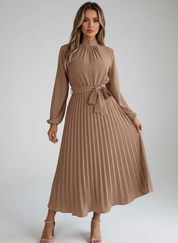 Geplooide midi jurk voor dames
