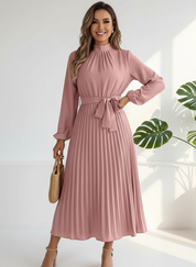 Geplooide midi jurk voor dames