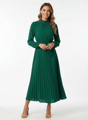 Geplooide midi jurk voor dames