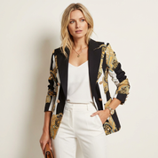 Geprinte dames blazer met dubbele knopen en moderne pasvorm – Isabelle