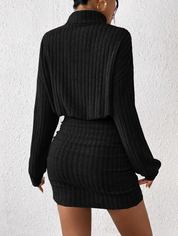 Geribde coljurk dames met tailleaccent – Clara