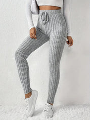 Geribde dames legging met hoge taille – Heritage