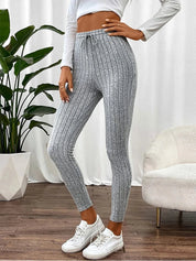 Geribde dames legging met hoge taille – Heritage