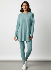 Geribde knit dames lounge set – Camden