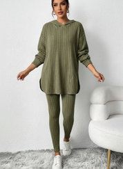 Geribde knit dames lounge set – Camden
