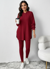 Geribde knit dames lounge set – Camden