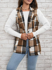 Geruit dames vest – Camden