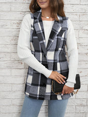 Geruit dames vest – Camden