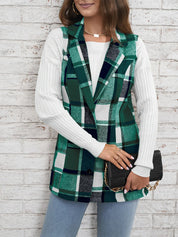 Geruit dames vest – Camden