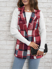 Geruit dames vest – Camden