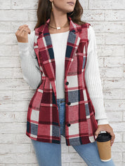 Geruit dames vest – Camden