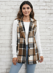 Geruit dames vest – Camden