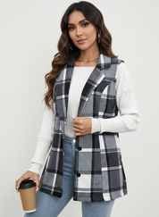 Geruit dames vest – Camden