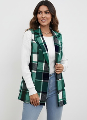 Geruit dames vest – Camden