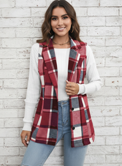 Geruit dames vest – Camden