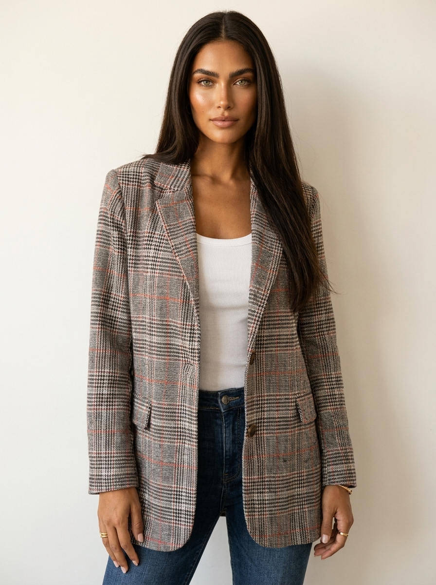Geruite blazer voor dames - Charlotte