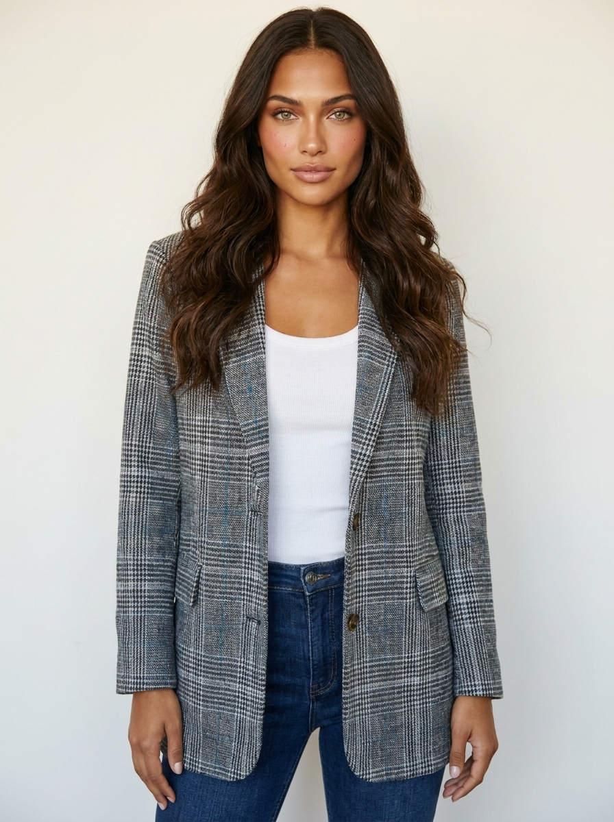 Geruite blazer voor dames - Charlotte