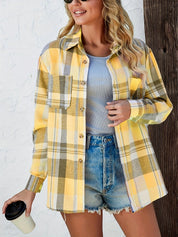 Geruite dames flannel blouse – Meadow