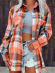 Geruite dames flannel blouse – Meadow
